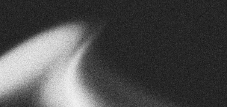 Black white grainy gradient background, dark gray monochromatic noise texture banner, header, abstract poster backdrop design