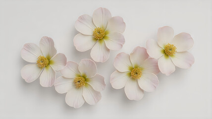 Obraz premium White flowers on a clean white background
