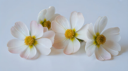 Obraz premium White daisy flower on white background