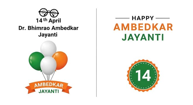 Vector illustration Babasaheb Bhimrao ambedkar Jayanti editable post banner template