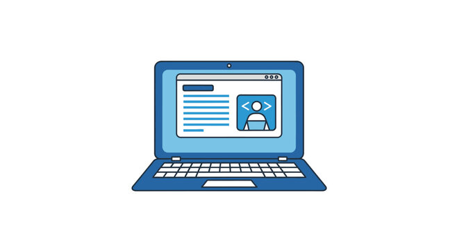 Laptop displaying code on screen