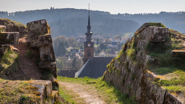 The famous city of Bitche in France on March 22th 2026