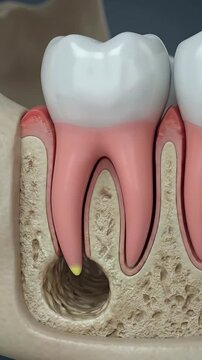 Tooth anatomy decay infection model cross section jawbone cavity pain gum disease abscess dental infection root inflammation oral health root canal socket