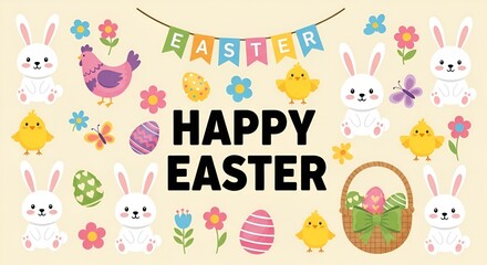 Obraz premium easter greeting card