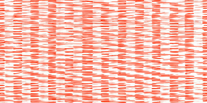 Abstract red lines create a textured wave like pattern on white