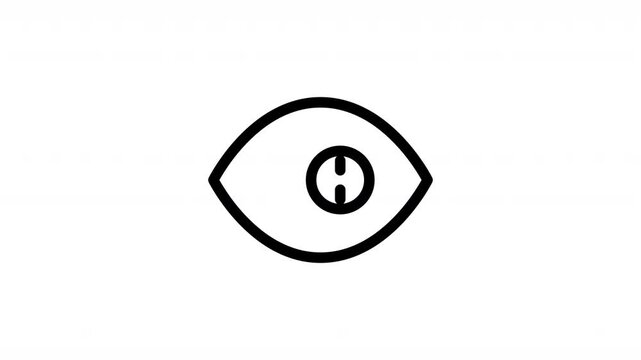 Animated spyware icon representing cyber surveillance, data tracking, digital security threats. Ideal for UI, apps, and cybersecurity visuals illustrating privacy risks, hacking, malicious software.