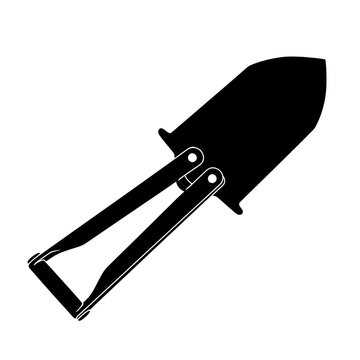 Folding Entrenching Tool Silhouette for Military Style Shovels and Outdoor Survival