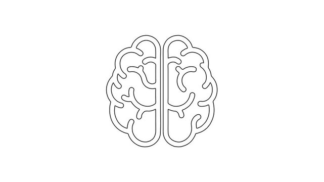 Human Brain and Intelligence Concept Representing Mind, Thinking and Cognitive Function Animation