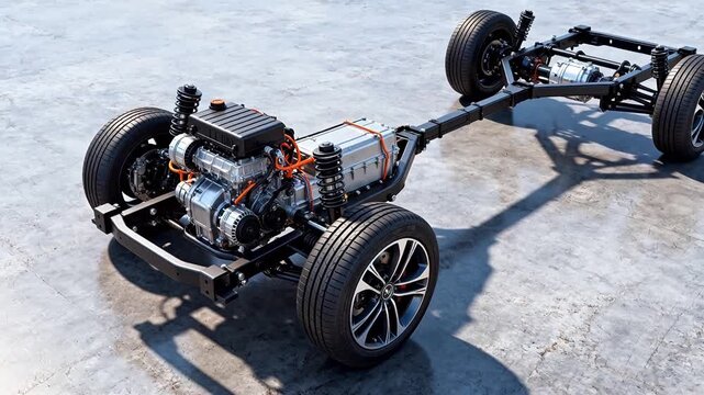 Electric vehicle chassis and drivetrain