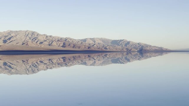 Lake Manly Pan &mdash; Mirror Lake Reflections at Badwater Basin Dawn