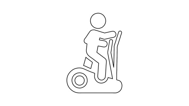 Whiteboard Animation of Person Using Elliptical Machine