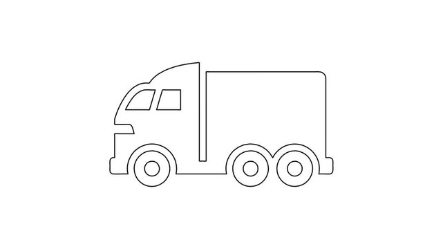 Whiteboard Animation of Cargo Delivery Box Truck