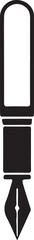 Obraz premium A minimalist black and white graphic illustration featuring a classic vintage fountain pen nib