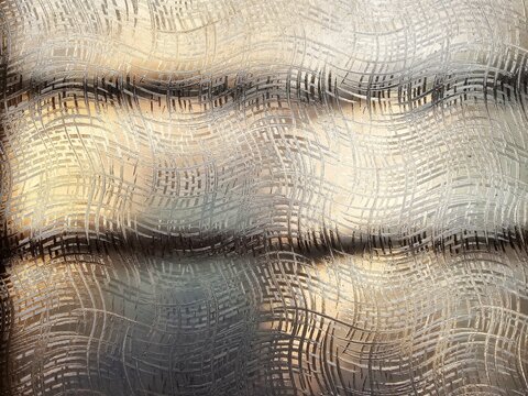 Vintage Glass Window Background with Fench Shadow.