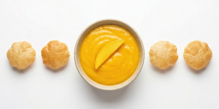 Traditional Aamras Puri Indian Food Premium Banner