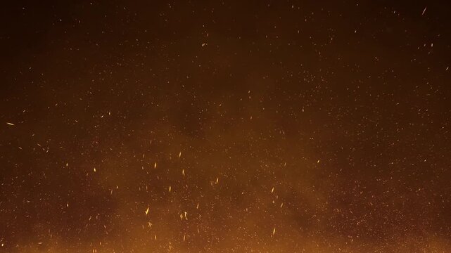 4K Fog Background with Glowing Embers for Atmospheric Visuals