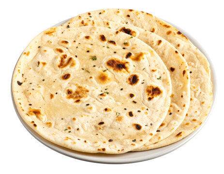Kuttu Ka Paratha Isolated on Transparent or White Background
