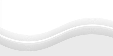 Obraz premium Minimal Gray Abstract Wave Background with Black Curve Line