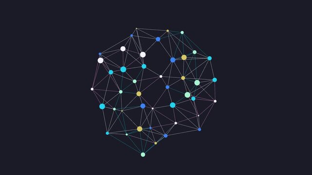 Digital Matrix Network Breach on dark background with flickering nodes. Visualizing data encryption, cyber attack, and digital firewall security.