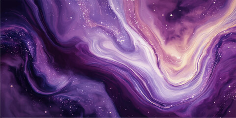 Abstract a breathtaking cosmic vista in an abstract representation, where swirling nebulae dance in a symphony of celestial colors. © Graph Rover