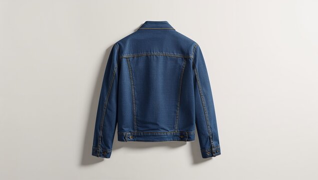 The Denim jacket hanging on wall.