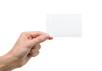 Obraz premium A hand holding a white card
