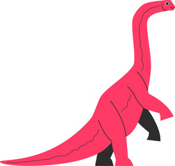 Pink Brontosaurus Illustration © ChattPan