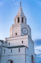 Fototapeta premium Spasskaya Tower in sunny summer day. Kazan Kremlin. Republic of Tatarstan. Kazan. Russia