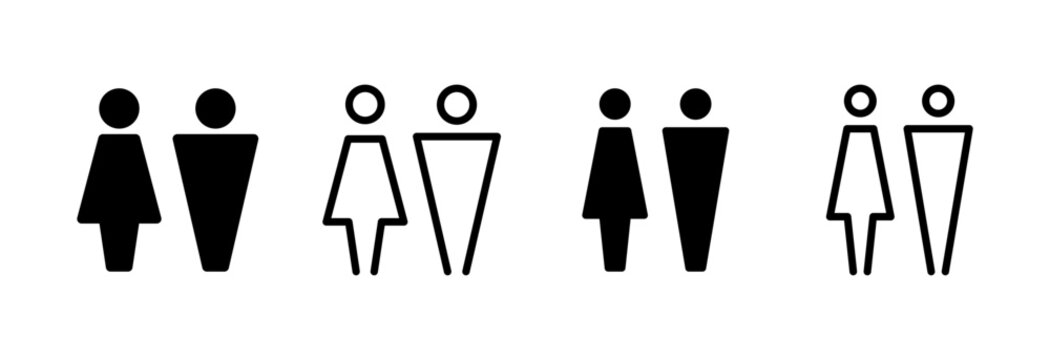Man and woman icon vector illustration. male and female sign and symbol. Girls and boys