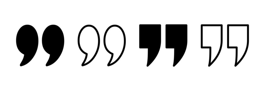 Quote icon vector illustration. Quotation mark sign and symbol