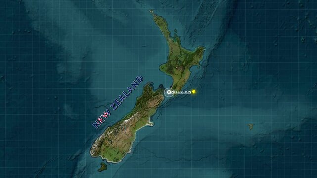 New Zealand Map Animation