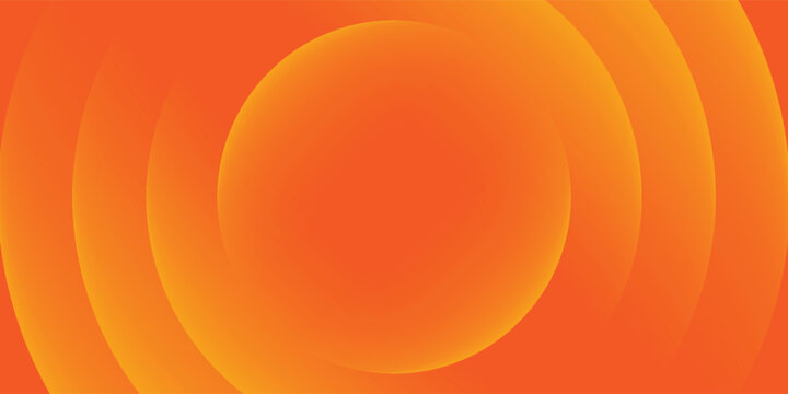 Bright vector background with concentric circles in yellow to orange gradient, radiating from the center like a sunburst for a warm, energetic, and eye-catching effect. vector Eps 10