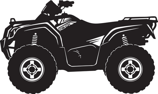 Vector ATV quad bike silhouette icon