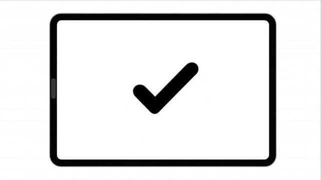 Tablet QR code scan on white grid for government service