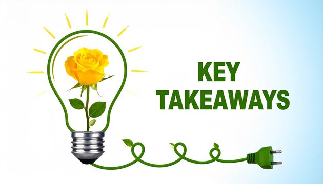 Light bulb rose with green plug takeaway