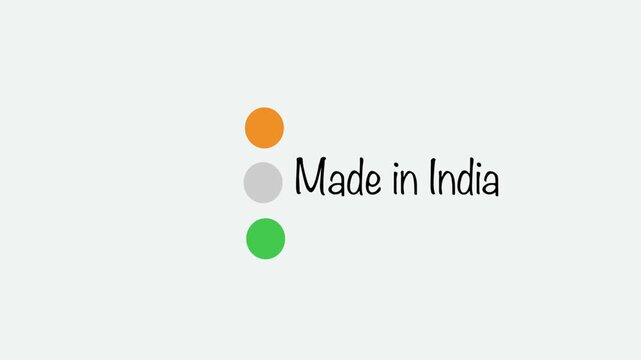 Made in India logo animation rendering Adobe AE