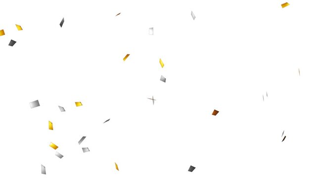 金と銀テープの紙吹雪