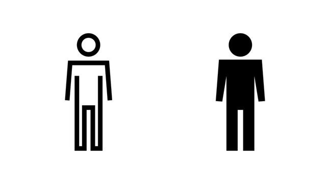 Man icon set vector. male sign and symbol. human symbol