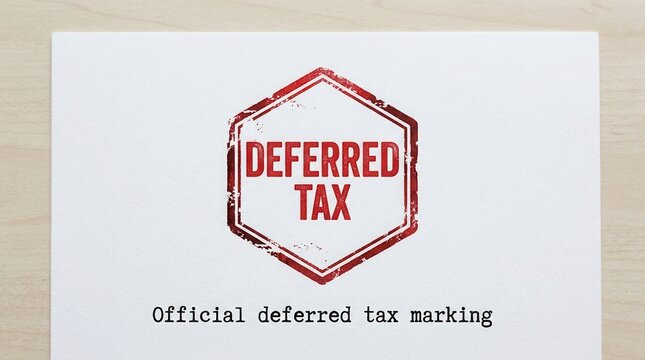 Official deferred tax stamp marking on document