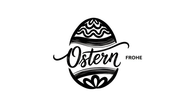 Easter egg design with text ostern