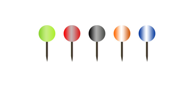 Colorful Map Pin Location Markers Icon Set Vector.