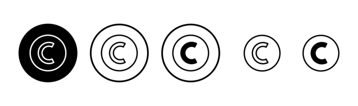Copyright icon logo design. copyright sign and symbol