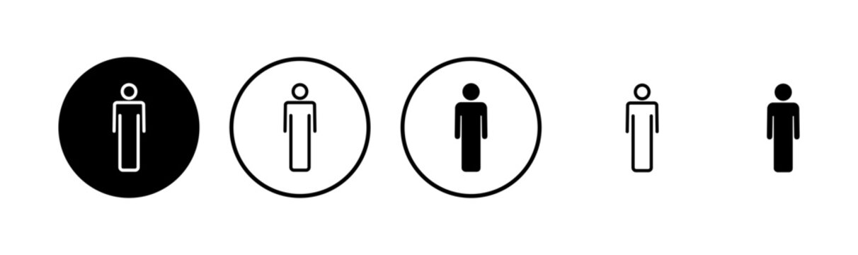 Man icon logo design. male sign and symbol. human symbol