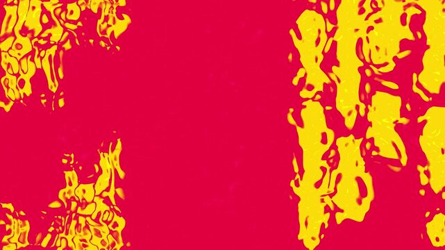 Abstract yellow splotches on red background for vibrant designs, art projects, backgrounds, prints, posters, and digital creations needing bold colors.