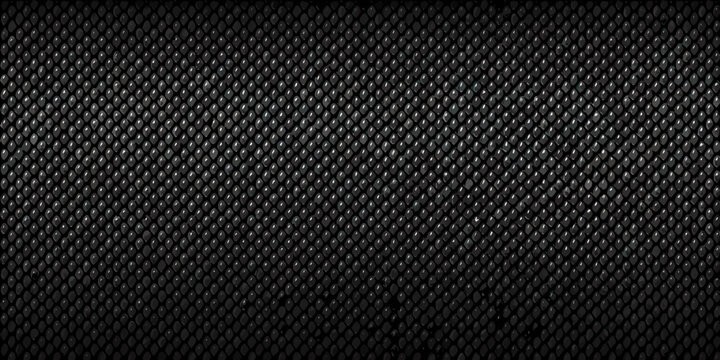 A dark textured background resembling woven carbon fiber material