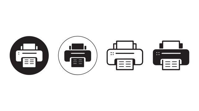 printer icon set