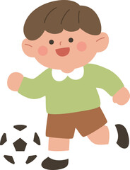 Obraz premium boy with a ball