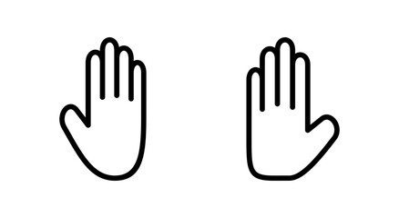 Fototapeta premium Hand icon symbol for apps and websites. hand sign and symbol. palm