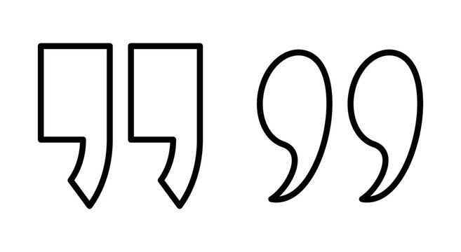 Quote icon symbol for apps and websites. Quotation mark sign and symbol