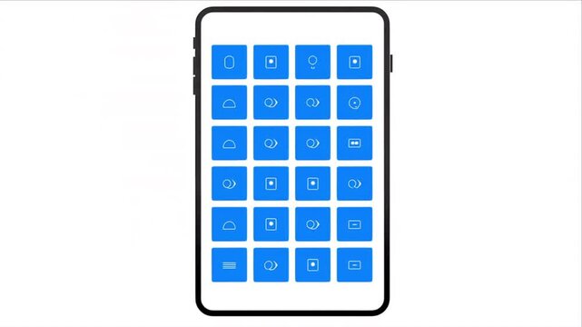 Smartphone pin code unlock on white grid for cloud storage